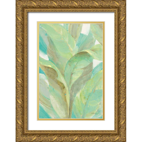 Under the Palms I Gold Ornate Wood Framed Art Print with Double Matting by Hristova, Albena