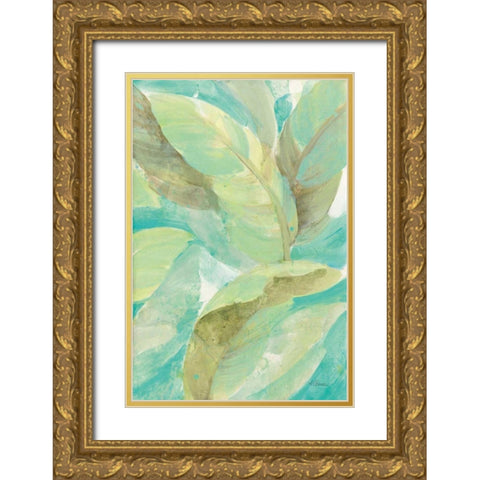 Under the Palms II Gold Ornate Wood Framed Art Print with Double Matting by Hristova, Albena