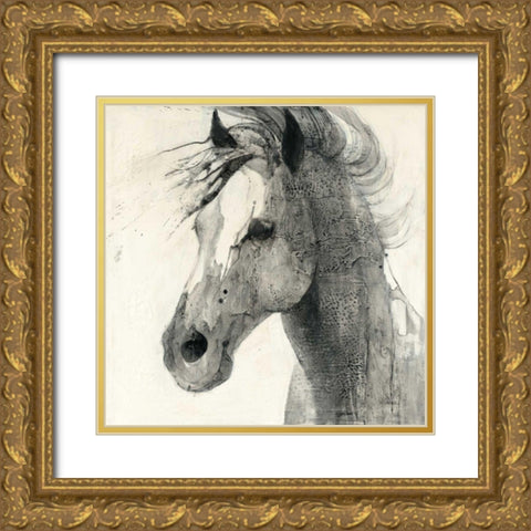 In the Wind II Gold Ornate Wood Framed Art Print with Double Matting by Hristova, Albena