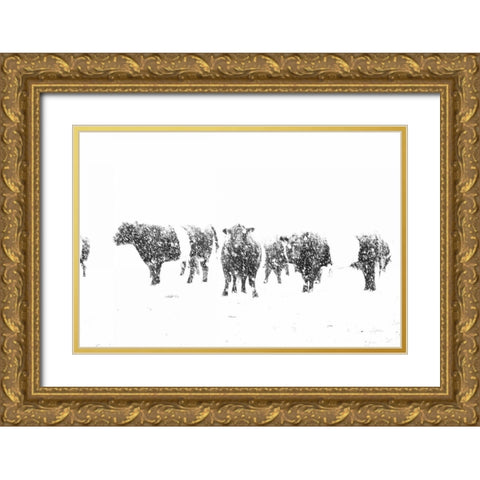 Oreos and Milk II Gold Ornate Wood Framed Art Print with Double Matting by Aledanda