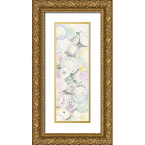 Breezes III Gold Ornate Wood Framed Art Print with Double Matting by Nai, Danhui