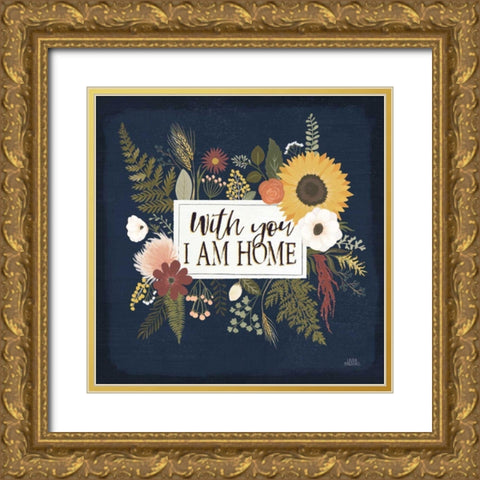 Autumn Romance III Gold Ornate Wood Framed Art Print with Double Matting by Marshall, Laura