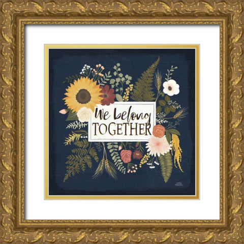 Autumn Romance IV Gold Ornate Wood Framed Art Print with Double Matting by Marshall, Laura