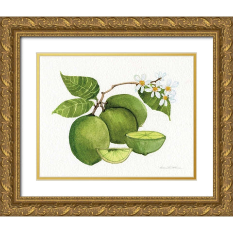 Citrus Garden IV Gold Ornate Wood Framed Art Print with Double Matting by McKenna, Kathleen Parr