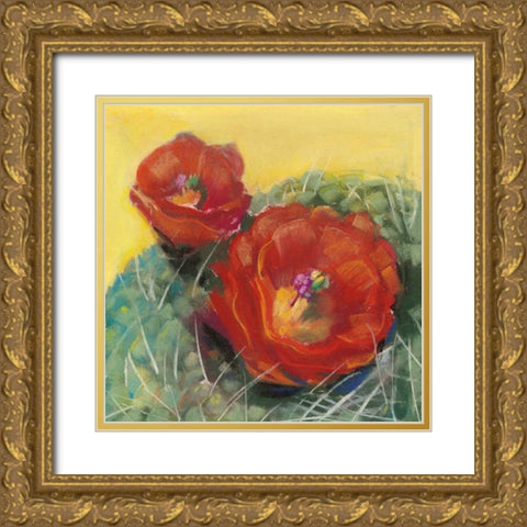 Blooming Succulent I Gold Ornate Wood Framed Art Print with Double Matting by Rowan, Carol