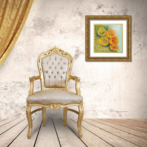 Blooming Succulent II Gold Ornate Wood Framed Art Print with Double Matting by Rowan, Carol