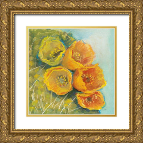 Blooming Succulent II Gold Ornate Wood Framed Art Print with Double Matting by Rowan, Carol