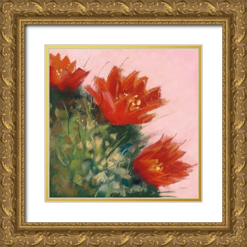 Blooming Succulent IV Gold Ornate Wood Framed Art Print with Double Matting by Rowan, Carol
