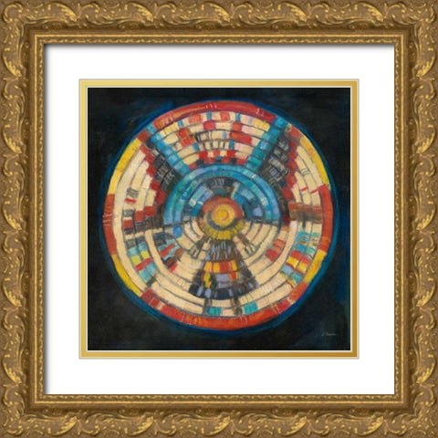 Kachina Basket Gold Ornate Wood Framed Art Print with Double Matting by Rowan, Carol