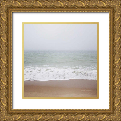 Walk on the Beach Gold Ornate Wood Framed Art Print with Double Matting by Marshall, Laura