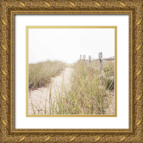 To the Beach Gold Ornate Wood Framed Art Print with Double Matting by Marshall, Laura