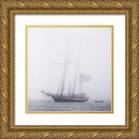 Through the Mist Gold Ornate Wood Framed Art Print with Double Matting by Marshall, Laura