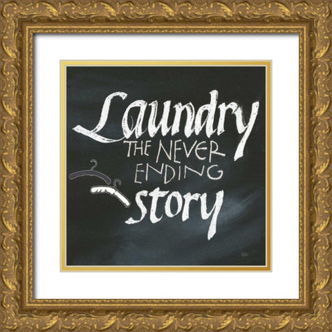 Laundry Room II Gold Ornate Wood Framed Art Print with Double Matting by Paschke, Chris