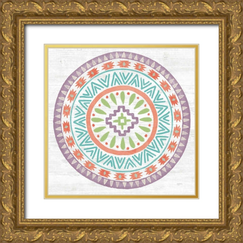 Lovely Llamas Mandala II Gold Ornate Wood Framed Art Print with Double Matting by Urban, Mary