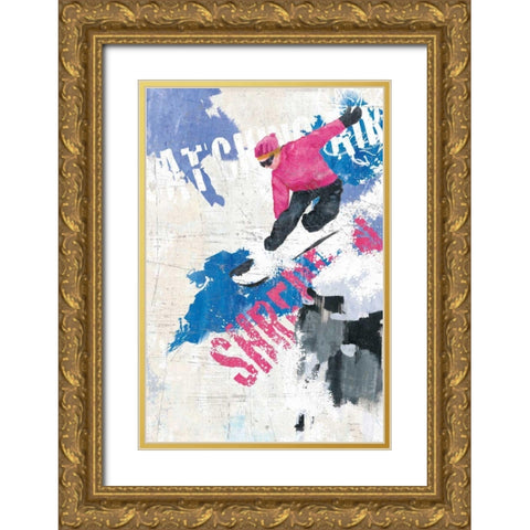 Catching Air II Gold Ornate Wood Framed Art Print with Double Matting by Tillmon, Avery