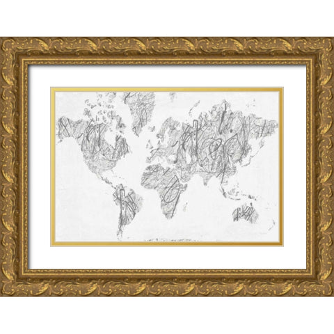 World on a String Neutral Gold Ornate Wood Framed Art Print with Double Matting by Rhue, Piper