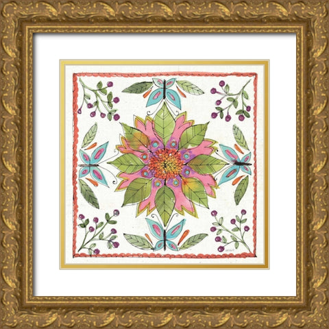 Simply Petals IX Gold Ornate Wood Framed Art Print with Double Matting by Tavoletti, Anne