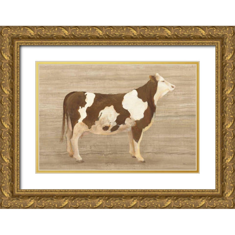 Pretty Girl Gold Ornate Wood Framed Art Print with Double Matting by Hristova, Albena