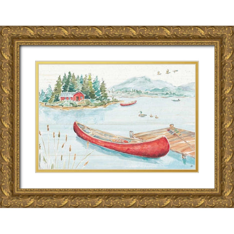 Lake Moments II Gold Ornate Wood Framed Art Print with Double Matting by Brissonnet, Daphne