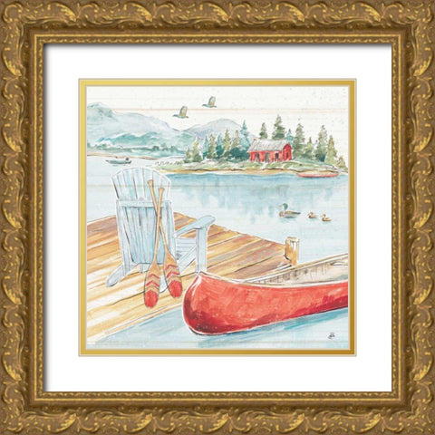 Lake Moments III Gold Ornate Wood Framed Art Print with Double Matting by Brissonnet, Daphne
