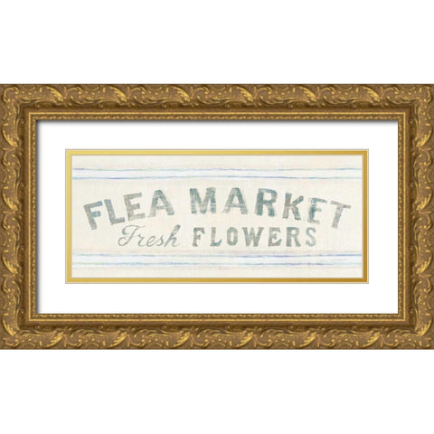 Floursack Florals XII Crop Gold Ornate Wood Framed Art Print with Double Matting by Nai, Danhui