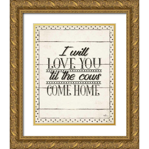 Country Thoughts XIV Gold Ornate Wood Framed Art Print with Double Matting by Penner, Janelle