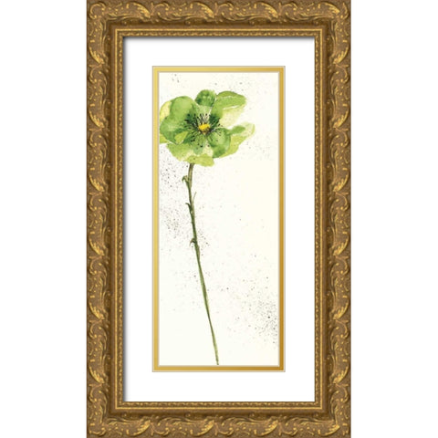Mint Poppies I Crop Gold Ornate Wood Framed Art Print with Double Matting by Paschke, Chris