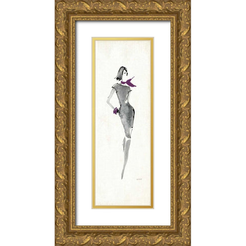 Purple Flair II Gold Ornate Wood Framed Art Print with Double Matting by Tavoletti, Anne