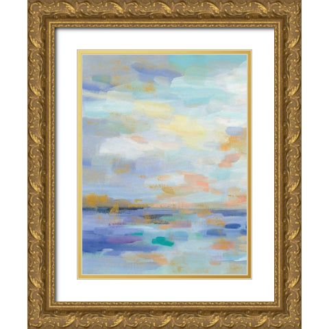 Golden Sunrise II Gold Ornate Wood Framed Art Print with Double Matting by Vassileva, Silvia