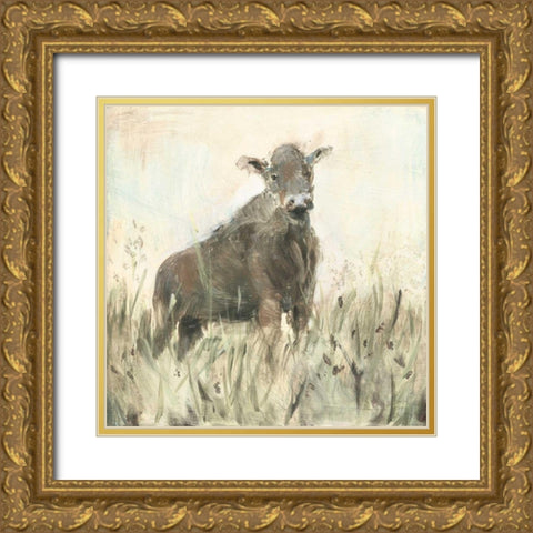 The Grazer Neutral Gold Ornate Wood Framed Art Print with Double Matting by Schlabach, Sue