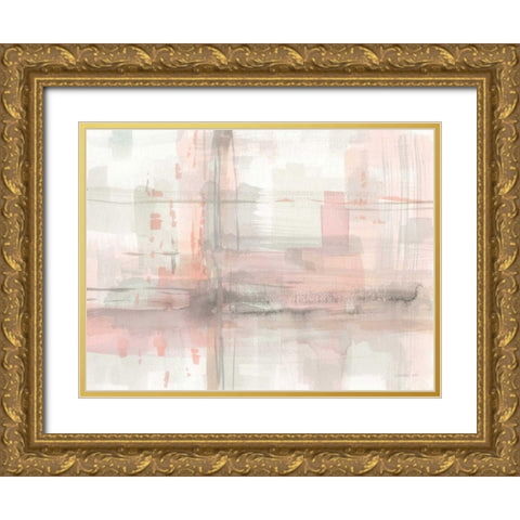 Intersect I Gold Ornate Wood Framed Art Print with Double Matting by Nai, Danhui