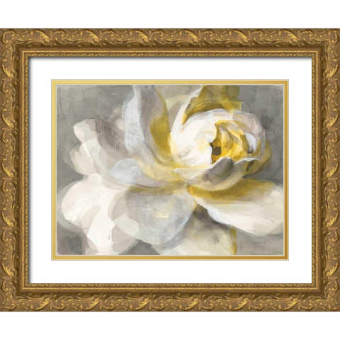 Abstract Rose Gold Ornate Wood Framed Art Print with Double Matting by Nai, Danhui