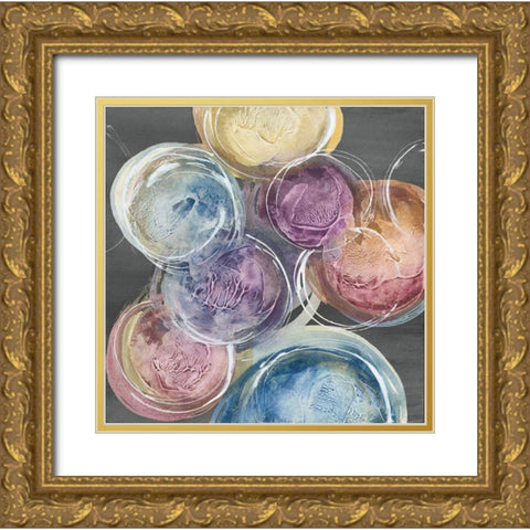 Among Friends II Gray Gold Ornate Wood Framed Art Print with Double Matting by Paschke, Chris