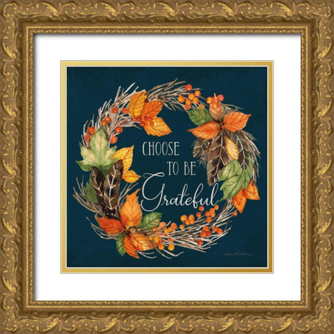 Autumn Splendor IV Gold Ornate Wood Framed Art Print with Double Matting by McKenna, Kathleen Parr