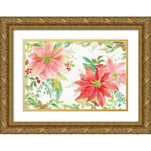 Winter Blooms I Gold Ornate Wood Framed Art Print with Double Matting by Schlabach, Sue