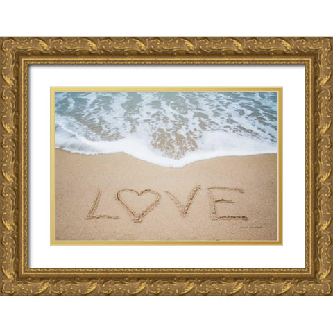 Beach Love II Gold Ornate Wood Framed Art Print with Double Matting by Marshall, Laura