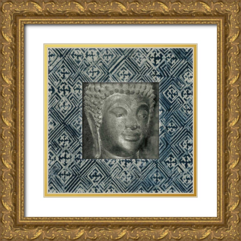 Moment of Zen I Batik Gold Ornate Wood Framed Art Print with Double Matting by Wild Apple Portfolio