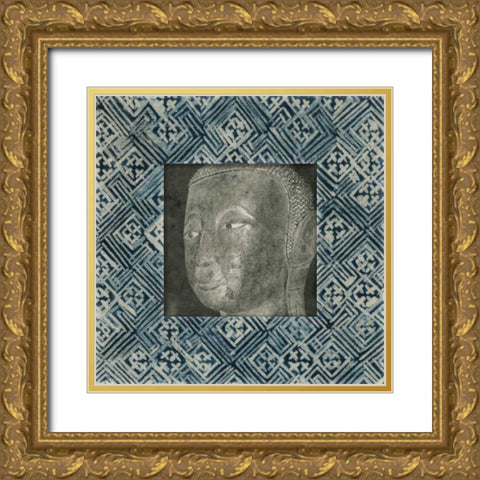 Moment of Zen II Batik Gold Ornate Wood Framed Art Print with Double Matting by Wild Apple Portfolio