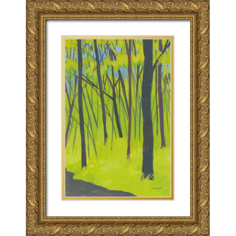 Spring Woods Gold Ornate Wood Framed Art Print with Double Matting by Lovell, Kathrine