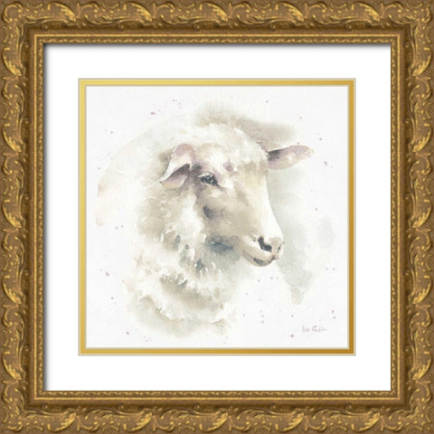 Farm Friends IV Neutral Gold Ornate Wood Framed Art Print with Double Matting by Audit, Lisa