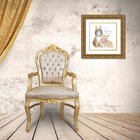 Easter Kitties III Gold Ornate Wood Framed Art Print with Double Matting by Grove, Beth