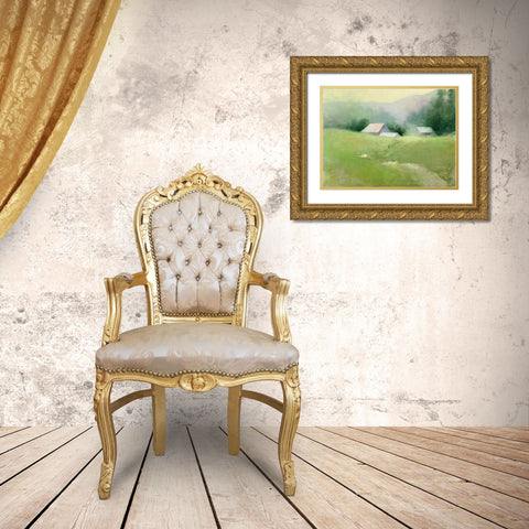Homestead Gold Ornate Wood Framed Art Print with Double Matting by Purinton, Julia