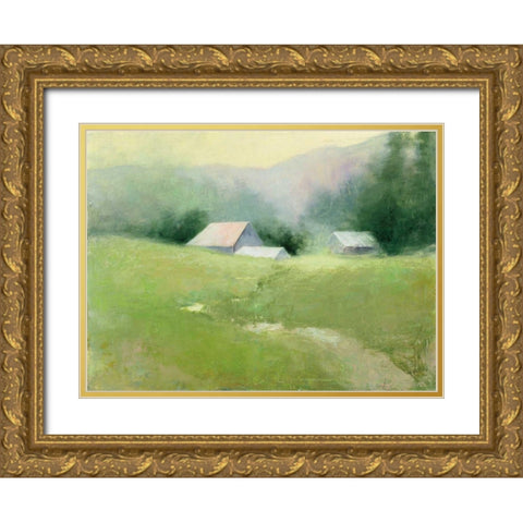 Homestead Gold Ornate Wood Framed Art Print with Double Matting by Purinton, Julia
