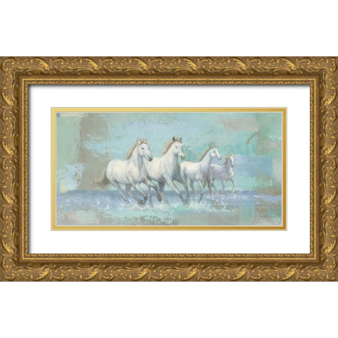 Running Wild Crop II Gold Ornate Wood Framed Art Print with Double Matting by Wiens, James
