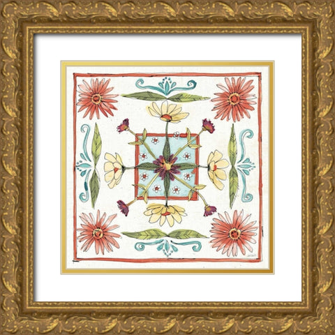 Simply Petals X Warm Gold Ornate Wood Framed Art Print with Double Matting by Tavoletti, Anne