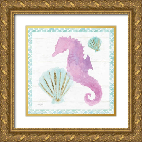 Mermaid Friends VI Gold Ornate Wood Framed Art Print with Double Matting by Jackson, Jenaya