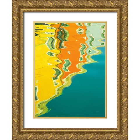 Reflections of Burano II Gold Ornate Wood Framed Art Print with Double Matting by Aledanda