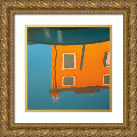 Reflections of Burano VII Gold Ornate Wood Framed Art Print with Double Matting by Aledanda