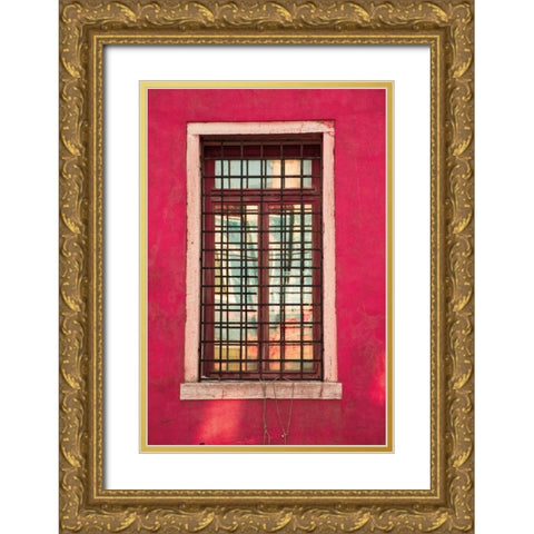 Windows of Burano III Gold Ornate Wood Framed Art Print with Double Matting by Aledanda