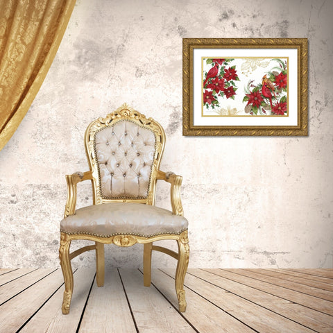 Holiday Happiness VII Gold Ornate Wood Framed Art Print with Double Matting by McKenna, Kathleen Parr